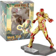 19cm Iron Man 3 Mark XLII MK42 Art Scale 1/10 PVC Action Figure Superhero Golden Iron Man Mark 42 Collectible Model Toy 2024 - buy cheap