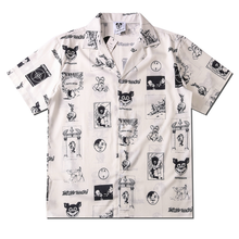 Camisas con estampado de dibujos animados para hombres, ropa de calle japonesa Harajuku Hawaiana de playa, Hip Hop, de manga corta de gran tamaño, tops de moda 2024 - compra barato