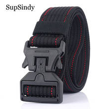 SupSindy Men Military Combat nylon Tactical belts Quick Release magnetic Buckle jeans Waistband Training canvas belt male strap 2024 - buy cheap