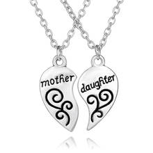 Hot Sale Mother & Daughter Double Heart Love Pendant Necklace The Best Gift For Mom Women Jewelry Mother's Day Gifts 1Set/2Pcs 2024 - buy cheap