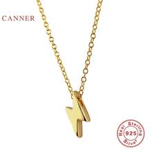 CANNER Mini Lightning Necklace 925 Sterling Silver Necklace For Women 2020 Gold 18k Jewelry Chain Choker Necklace Collares 2024 - buy cheap