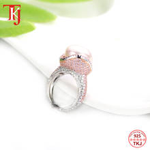 TKJ  Luxury Mother of Pearl Rings Engagement and Wedding Ring 925 Sterling Silver Fine Jewelry For Women 2024 - buy cheap