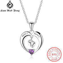 925 Sterling Silver Baby Feet Necklace Heart Pendant Personalized Name Necklace Custom Jewelry Gift for Mother (Lam Hub Fong) 2024 - buy cheap