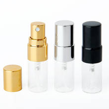 Mini botella de Perfume recargable para muestra, atomizador de Metal portátil, contenedor de cosméticos de regalo de viaje, 2/3/5ml, 100 unids/lote 2024 - compra barato