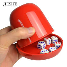 Plastic Poker Dice cup set with Tray/Lid 6 dices Shaking Cup Drinking Board Game Casino Gambling Dice Box Custom LOGO and Color 2024 - buy cheap