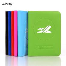 Mcneely Colorful PVC Passport Holder For Men, 3D Design PVC Leather Travel Passport Wallet  Passport Cover With Plane Logo 2024 - buy cheap