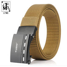 [LFMB]Nylon Belt men's military tactical belt nylon fashion alloy buckle elastic metal training male battle belt 2024 - buy cheap