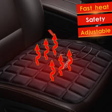 Universal Black 12V Electric Heated Car Fast-Heating Front Seat Cushion Cover Heater Warmer Winter Thermostat Household Cushion 2024 - buy cheap