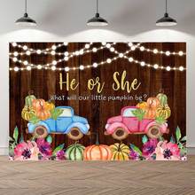 NeoBack Boy or Girl Gender Reveal Backdrop Pink Blue Photography Background Vinyl Wood Floor New Born Baby Birthday Party Banner 2024 - buy cheap