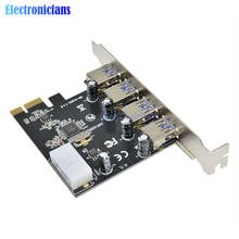 Professional 4 Port PCI-E To USB 3.0 HUB PCI Express Expansion Card Adapter 5 Gbps Speed Adapter Controller Card For Desktop 2024 - buy cheap