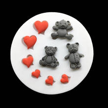 Heart Bear Shape Silicone Mold Sugarcraft Chocolate Cupcake Baking Mold Fondant Cake Decorating Tools 2024 - buy cheap