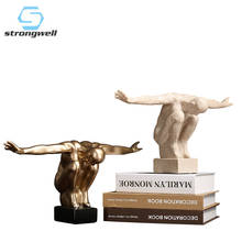 Strongwell nordic ornamento escultura voando auto personagem estátua resina modelo artesanato sala de estudo decoração da mesa moderna estatueta 2024 - compre barato