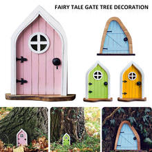 Miniature Fairy Gnome Window Door Figurines Elf Home Yard Art Garden Sculpture Statues For Trees Open Doors Home Decor 2024 - buy cheap