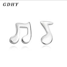 GDHY New Fashion Music Note Stud Earrings For Women Man Asymmetric Musical Notes Earrings Ear Stud Jewelry Gift Brincos kolczyki 2024 - buy cheap