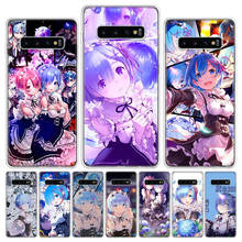 Funda de teléfono Anime ReZERO Ram Rem para Samsung Galaxy Note 8, 9, 10, 20, S21, S20, S10E, S10, S9, S8, S7, Ultra J6 Plus Lite 2024 - compra barato