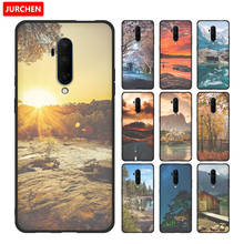 JURCHEN Luxury Silicone Phone Case For OnePlus 7T Pro Case Fashion Design Print Soft TPU Black Cover For One Plus 7T Pro 1+7TPro 2024 - buy cheap