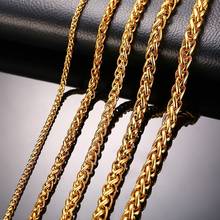 Modyle-colar dourado e prateado masculino, corrente de corda tripla, aço inoxidável, charmoso, joia 2024 - compre barato