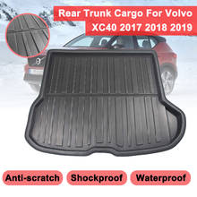 Для Volvo XC40 2017-2019 коврик для обуви Коврик для пола поднос для автомобиля поднос для ботинок подкладка для багажника задняя крышка матовый грузовой грязевой нескользящий водонепроницаемый 2024 - купить недорого
