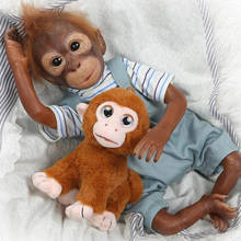 Высокое качество reborn Monkey Baby Doll Toys 21 дюймов 52 см очень мягкий силиконовый винил Macaco bonecas Apes куклы подарок 2024 - купить недорого