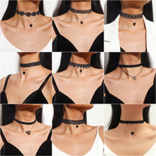2021 Fashion Boho Choker Necklace Black Lace Velvet strip woman Collar Party Jewelry Neck accessories chokers handcrafted Chain 2024 - buy cheap