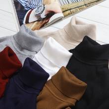 2020 New Autumn Winter Korea Men's Cotton Turtle Neck Turtleneck Sweater Solid Color Casual Men's Slim Fit Stretch jumper L04 2024 - buy cheap