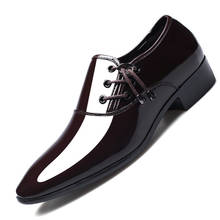 Sapatos masculinos oxford clássicos, elegantes e formais para casamento, sapatos de slip-on para escritório, para homens 2024 - compre barato