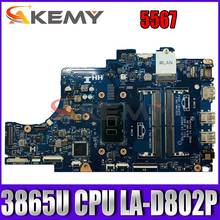Akemy Brand NEW BAL21 LA-D802P FOR Dell Inspiron 5567 Laptop Motherboard 3865U CPU CN-05KTY0 5KTY0 Mainboard 100% tested 2024 - buy cheap
