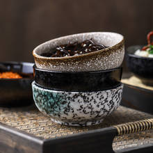 Tigela de cerâmica japonesa para arroz, 4.5 polegadas, sopa doméstica, legumes, macarrão, tigela, arroz, restaurante, louças de madeira plástica 2024 - compre barato