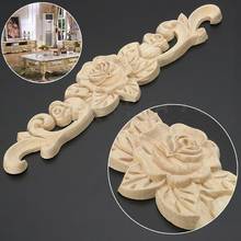 1pc Exquisite Wood Carved Decal Onlay Applique Unpainted Home Furniture Decoration 2024 - buy cheap