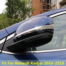 Tira lateral para retrovisor, formato de automóvel, em aço inoxidável, decoração, 1 par, para renault kadjar 2016, 2017, 2018 2024 - compre barato