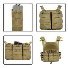 Bolsa actionunion tática m4, bolsa de revista 1000d de nylon, único/duplo/triplo, bolsa molle para airsoft, bolsa de paintball rápida, caça 2024 - compre barato