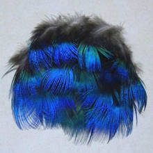 30pcs/lots 3-6cm/1-2.5in Naturelles Carnival Blue Peacock Feathers Jewelry Making Crafts Wedding Decoration 2024 - buy cheap
