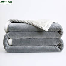 ZHUO MO 150*200cm Double-layer blankets Warm sheets for beds winter weighted blanket Bedspread Super Soft Throw On Sofa blanket 2024 - buy cheap