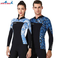 DIVE&Sail wetsuit jacket women men's 3mm neoprene for cold water swimming 2024 - buy cheap