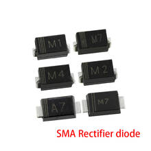 Diodo rectificador SMA 1N4001 M1 1N4004 M4 1N4007 M7 FR107 RS1M FR207 RS2M HER108 US1M SF18 ES1J SF14 ES1D DO-214AC, 100 unids/lote 2024 - compra barato