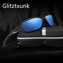 Glitztxunk-gafas de sol polarizadas para hombre y mujer, lentes de sol deportivas cuadradas negras para conducir, diseño de marca de lujo para viajes 2024 - compra barato