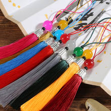 Borlas de algodón y seda para decoración del hogar, accesorios de joyería hechos a mano, 8 colores, 14cm 2024 - compra barato