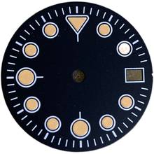 Accesorios para reloj, piezas de reparación de reloj Dial de 28,5mm, reemplazo y modificación verde luminoso para movimiento NH35/NH36 2024 - compra barato