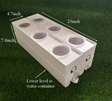 Kit de plantio hidropônico quadrado com bomba de água, sistema para crescimento de plantas com 6 buracos 2024 - compre barato