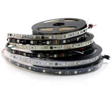 Tira de luces LED Digital RGB 5050 SMD, cinta Flexible de TV de Navidad, PCB Blanco/Negro, IP20/IP65/IP67, 5M, 30LED/m, 12V, WS2811 2024 - compra barato