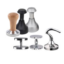 Stainless Steel Wood Needle Coffee Tamper Tools Grinder Press Beans Handle Coffee Powder Espresso Coffee Press Grind 51/54/58MM  2024 - buy cheap