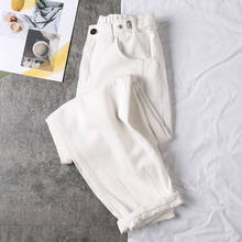 2020 Spring New Woman White Trousers Loose Culotte Pants Cotton Ankle-Length Sweatpants Autumn Cargo Pants Women 2024 - buy cheap