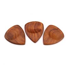 Wood Acoustic Guitar Pick Plectrum Hearted Shape Rosewood Guitar Picks Stringed Musical Instrument Bass Guitarra Accessories 2024 - buy cheap