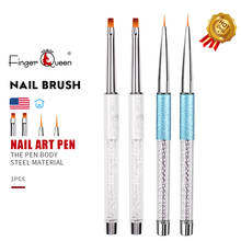 Eyeliner UV Gel Brush Liner Painting Pen Acrylic Drawing for Nails Gradient Rhinestone Handle Manicure Art Tool Fine Brush Nails 2024 - buy cheap