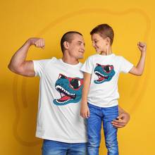 dinosaur family look matching clothes dad mom daughter son cotton print t shirt summer fashion mommy and me kids mother daughter 2024 - buy cheap