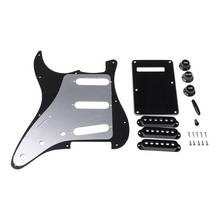 1 conjunto sss pickguard guitarra elétrica placa traseira captador capa botões dicas para st sq acessórios peças u7ef 2024 - compre barato