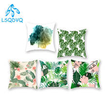 Polyester Decorative Throw Pillows Case Tropical Green Plants Palm Sofa Cushion Cover for Home Living Room Decoration 2024 - buy cheap