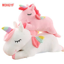 Rainbow Unicorn Plush Toy Baby Kids Appease Sleeping Pillow Animal Stuffed Soft Doll Birthday Gifts for Girls Children 2024 - buy cheap