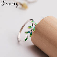 JIANERY Wholesale Real Silver Color Leaf Rings For Women Big Antique Rings Finger Jewelry High Quality 2024 - buy cheap