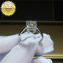 Anel de noivado e casamento com certificado 100%, 18k goldr, 1ct d vvs, moissanite, joias para noivado, casamento, 0037 2024 - compre barato